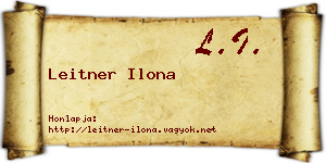 Leitner Ilona névjegykártya